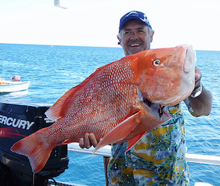 Target big Red Emporer with Carlo Fishing Charters